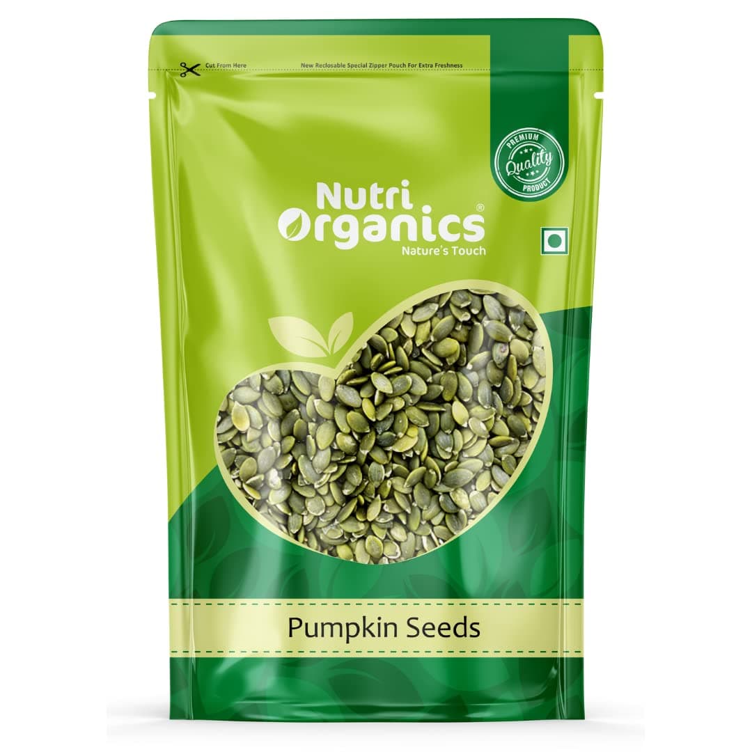 NutriOrganics Premium Raw Pumpkin Seeds for Eating Immunity Booster Jumbo Pumpkin Seeds, 250 gram