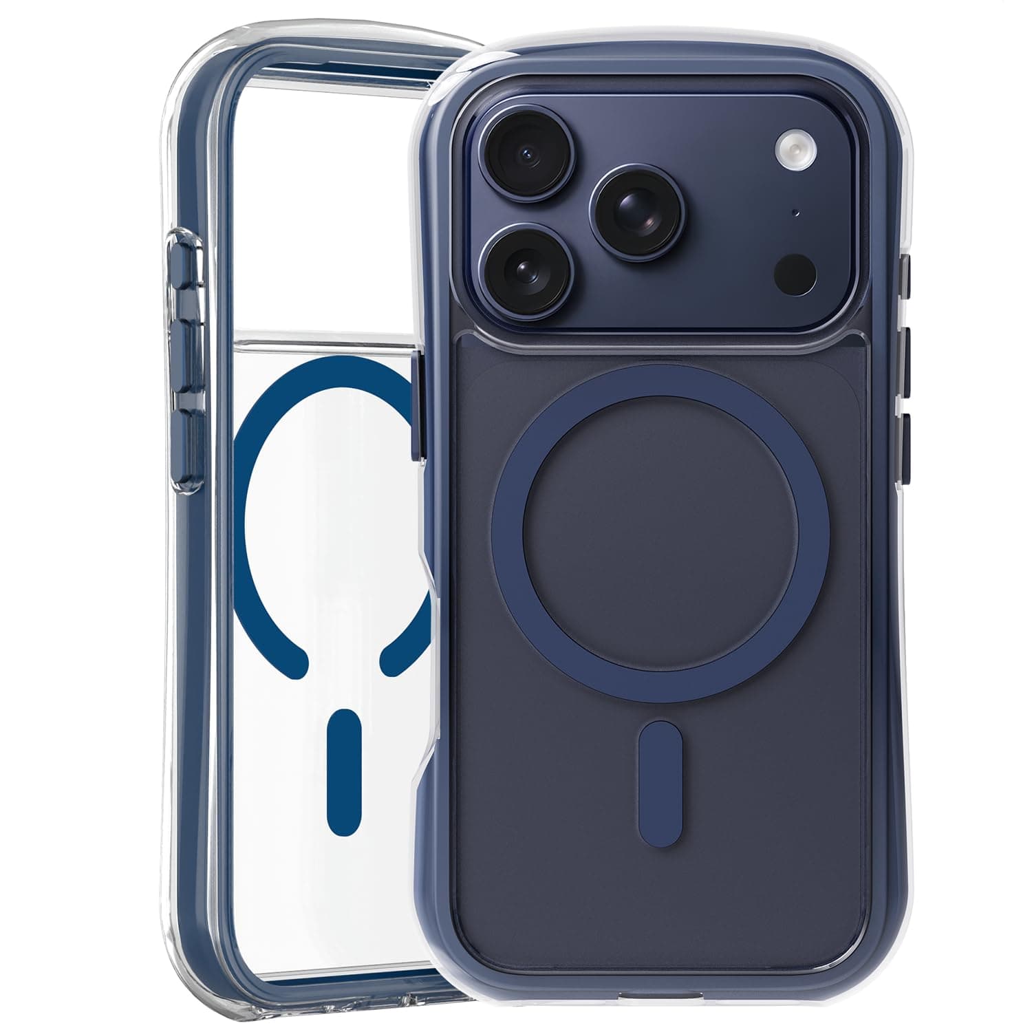 Casevora Airbag Phone Cover Compatible with iPhone 17 Pro Max | 5 Layer Protective Structure | Anti-Scratch & Anti Aging Back Cover | Heat Protection During Charging | Compatible MagSafe | Blue