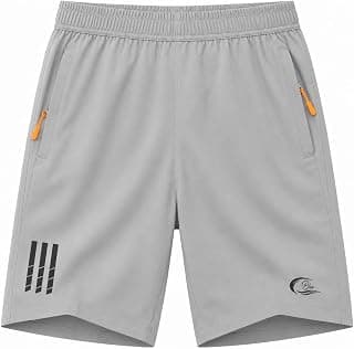 CBlue Men's Outdoor Quick Dry Lightweight Sports Shorts with 2 Zipper Pockets, Breathable Hiking Running Gym Workout Athletic Shorts