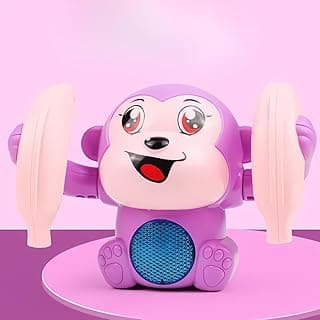 Storio Dancing Monkey Musical Toy for Kids|Spinning Tumble Doll with Lights,Music & Voice Sensor|Rolling Musical Toy with Sound Effects for Babies & Toddlers|Fun Gift for Boys & Girls,Multicolor