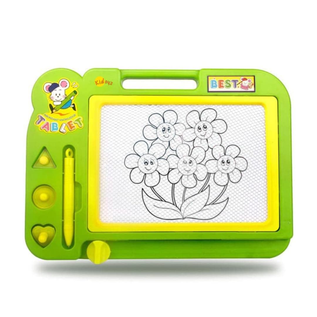 Kidoyz Magnetic Slate is Very Useful and Easy to Use, Helps Children in Learning How to Write, Read and Draw on This Non-Toxic Board - Color As Per Stock