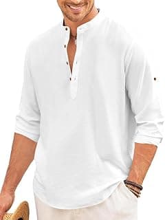 ROYALSCOUT Men's Short Kurta | Solid Mandarin Collar Full Sleeve Pullover Style Kurta | Regular Fit Casual Ethnic Wear for Men