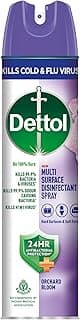 Dettol Multi-Surface Disinfectant Sanitizer Spray Bottle | 24 hours protection| Germ Kill on Hard and Soft Surfaces (Orchard Bloom, 225ml)