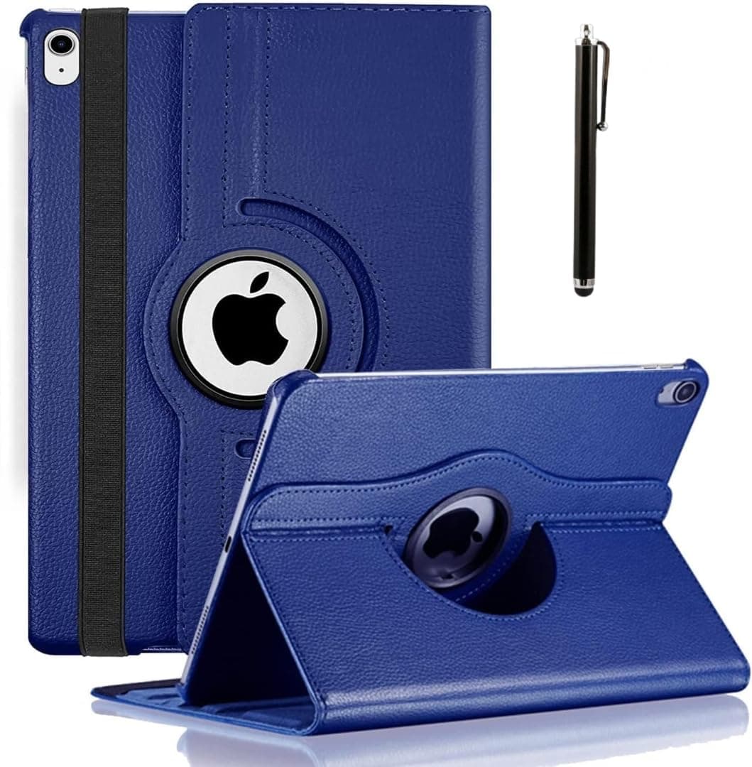 ProElite Cover for Apple iPad (A16) 11th/10th Gen (2025/2022) Case Cover, 360 Rotatable Smart Flip Case Cover for Apple iPad 11th/10th Generation 2025/2022 with Stylus Pen, Dark Blue