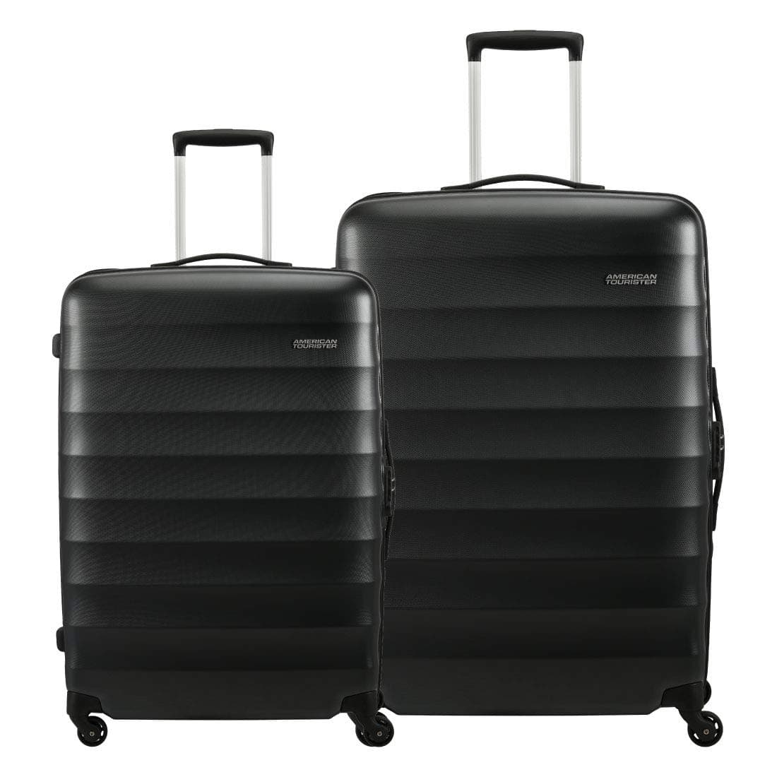 American Tourister Trolley Bags for Travel | Barcelona 55 Cms, 69 Cms Polycarbonate Hardsided Set of 2 Luggage Bags | Suitcase for Travel | Luggage Bags | Trolley Bags for Travelling, Gunmetal