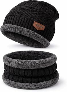 Fitness Mantra Gym Winter Cap & Muffler for Men & Women| Beanie Cap| 1 Set|