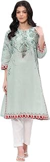 BIBA Women Cotton Straight Printed Kurta