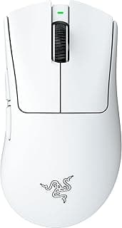 Razer DeathAdder V4 Pro Wireless Gaming Mouse, 8Khz, 57g, White | HyperSpeed Wireless Gen-2, Optical Scroll Wheel, Optical Switches Gen-4, 45K Sensor Gen-2, Up to 150 Hr Battery, USB-C