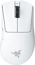 Razer DeathAdder V4 Pro Wireless Gaming Mouse: 57g Lightweight - HyperSpeed Wireless Gen-2 - Scroll Wheel, Focus Pro 45K Sensor, Switches Gen-4 (All Optical) - Up to 150 Hr Battery - White