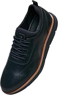 Neeman's Crossover Brogues Stylish Shoes for Men | Oxford Lace-Up Semi Formal Mens Footwear | Casual Comfortable Shoe for Office Wear