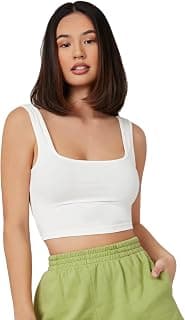Aahwan Women's & Girls' Baby Pink Solid Ribbed Square Neck Slim Fit Tank Tops