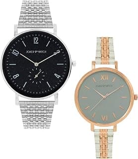Joker & Witch Doug & Carol Couple Watch Gift Set for Men and Women