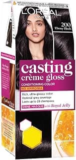 L Oréal Paris Casting Creme Gloss Small Pack Hair Colour Cream, 200 Ebony Black, 21g+ 24ml