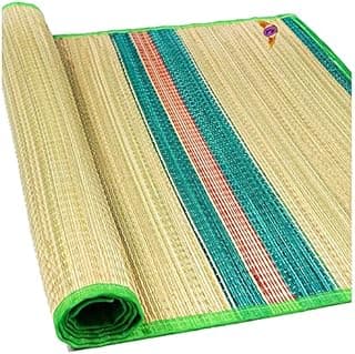Natural Korai Multi Purpose Floor Mat / 4 X 6 ft/Green