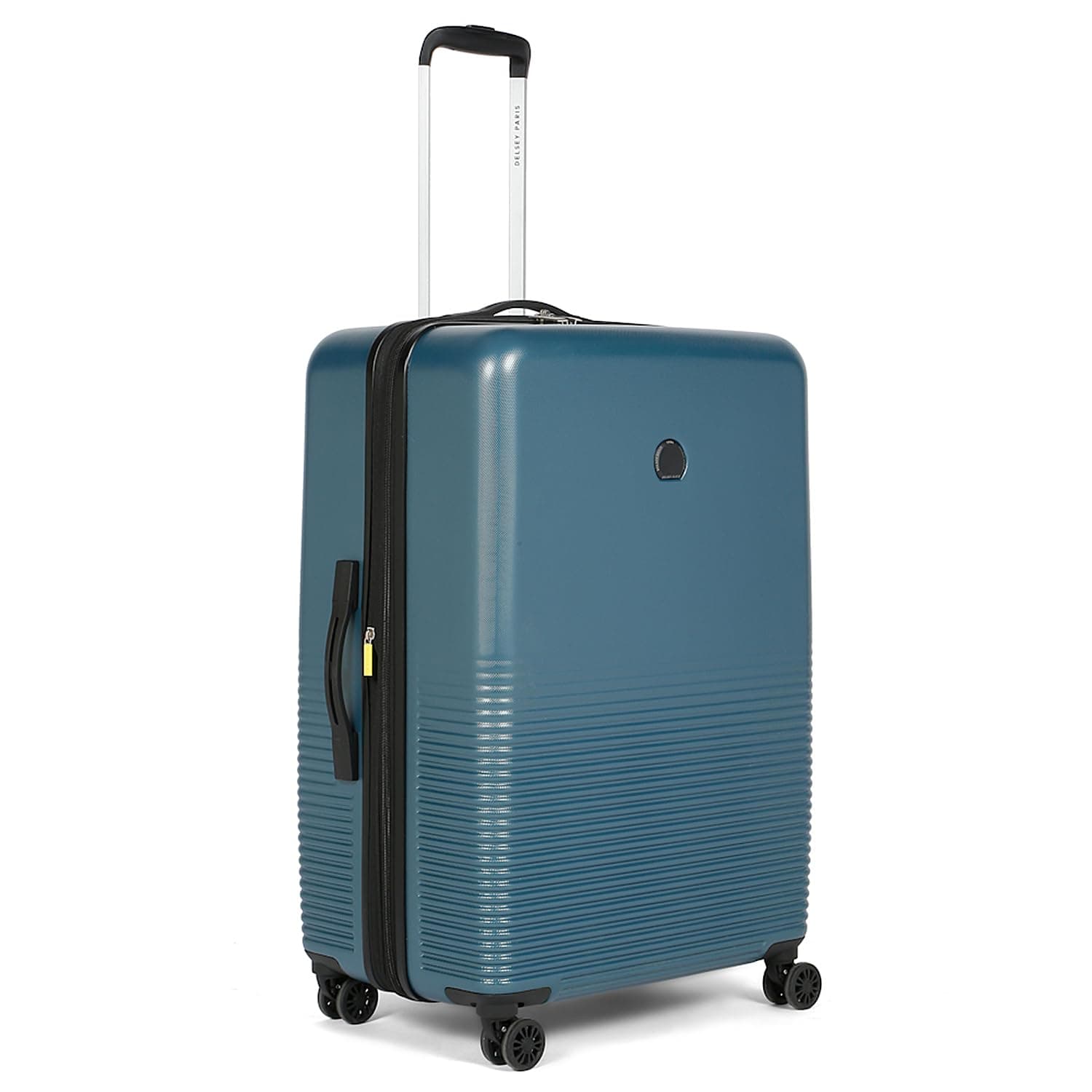 DELSEY PARIS Marina 75 cms Large Check-in Polycarbonate Hard Sided 8 Wheels and Expandable Spinner Suitcase/Trolley Bag for Travel with TSA Lock- Blue