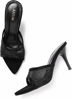AXIUM Women's Embellished Stilettos Sandals, 3.5-Inch (SAN218)