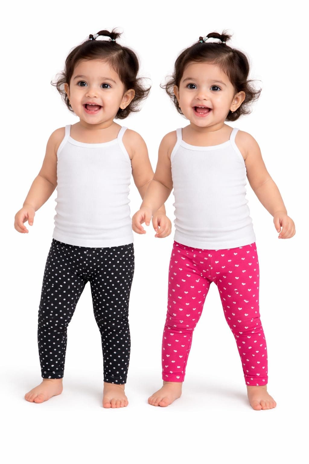 BODYCARE Kids Infant Girls Cotton Leggings with Inner Elastic Waistband | Regular Fit | Soft, Breathable & Durable Fabric | Comfortable for Casual Everyday Ideal for Toddlers & Babies
