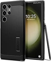 Spigen Tough Armor | Samsung Galaxy S23 Ultra Case [Kickstand] [Air Cushion Protection] Galaxy S23 Ultra Back Cover | TPU+PC - Black