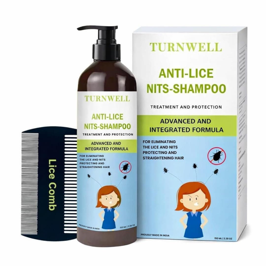 Natural Anti Lice & Nits Remover Shampoo | With Rosemary, Tea Tree & Neem Oil Extracts | Lice Cleansing & Hair Protection Shampoo | Removes Itching from the Source | Chemical-Free | For All Hair Types(Free Lice Comb)(Pack of 1 = 200 ml)