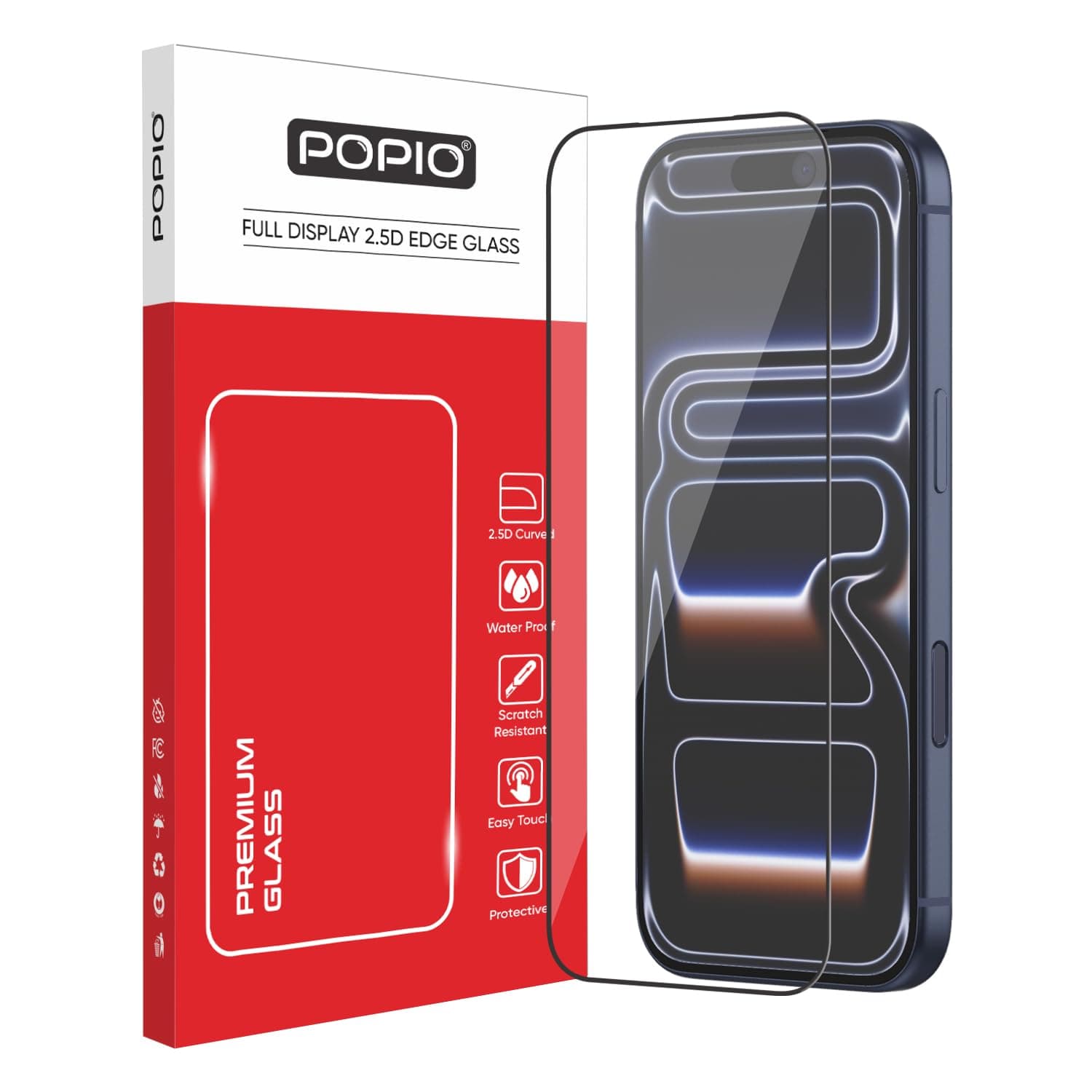 POPIO Military-Grade Gorilla Tempered Glass For iPhone 17 Pro | 9H Hardness, Edge-to-Edge, Bubble-Free