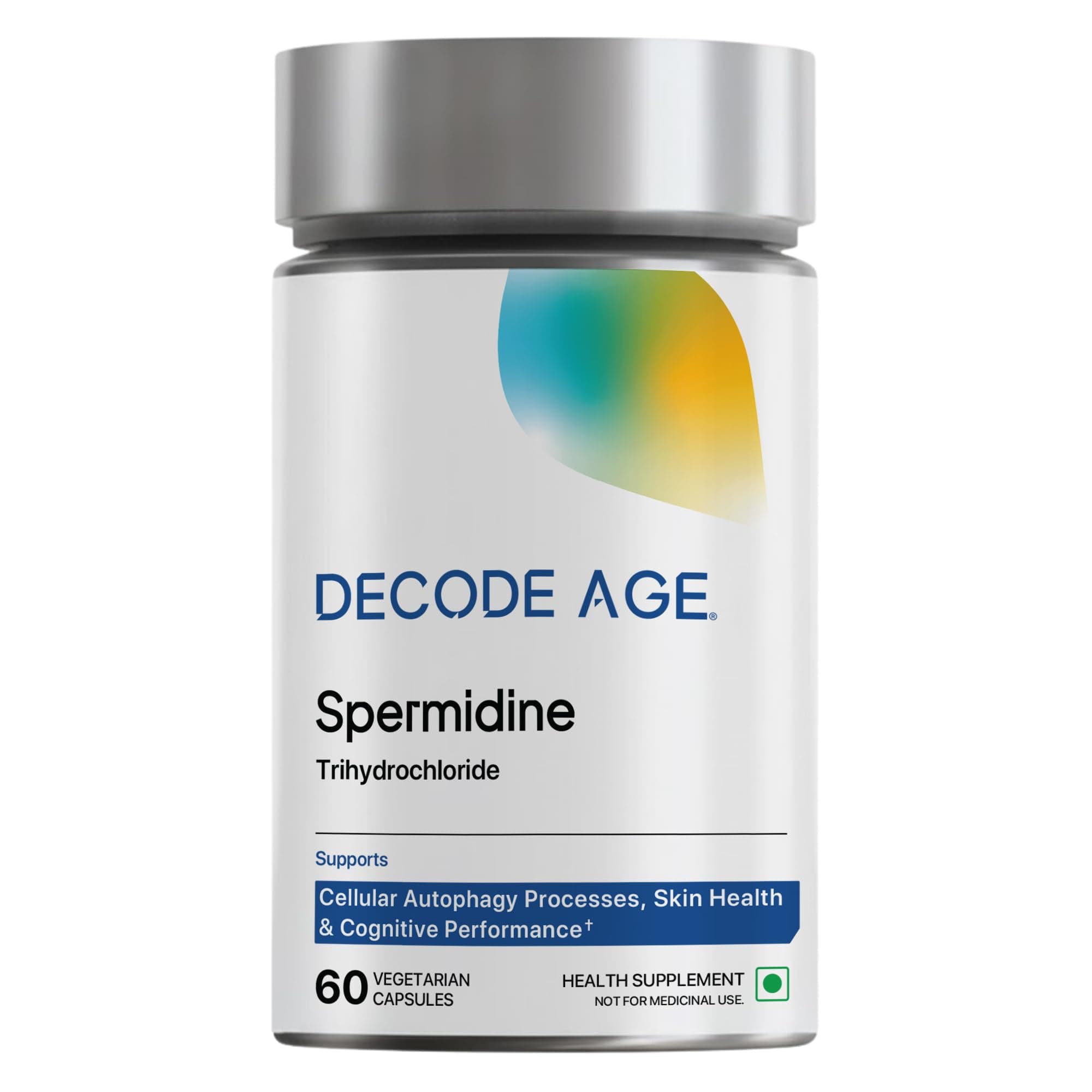 Decode Age Spermidine Supplement – 99% Pure Spermidine Trihydrochloride for Autophagy, Longevity, Cellular Health, Energy & Skin Support – Third-Party Tested, 2 Month Supply