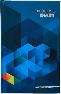 amazon basics Undated Hard Bound Diary |Monthly Planner | Daily Notes, To Do, Appointments 240 Pages For Men and Women (Blue)