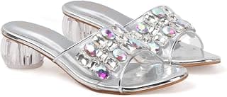 Women Soft Synthetic Embellished Comfort Flats for Casual Ethnic |TPR Sole Slip On Sandalsfor Women & Girls | Lightweight Chappals for Ladies