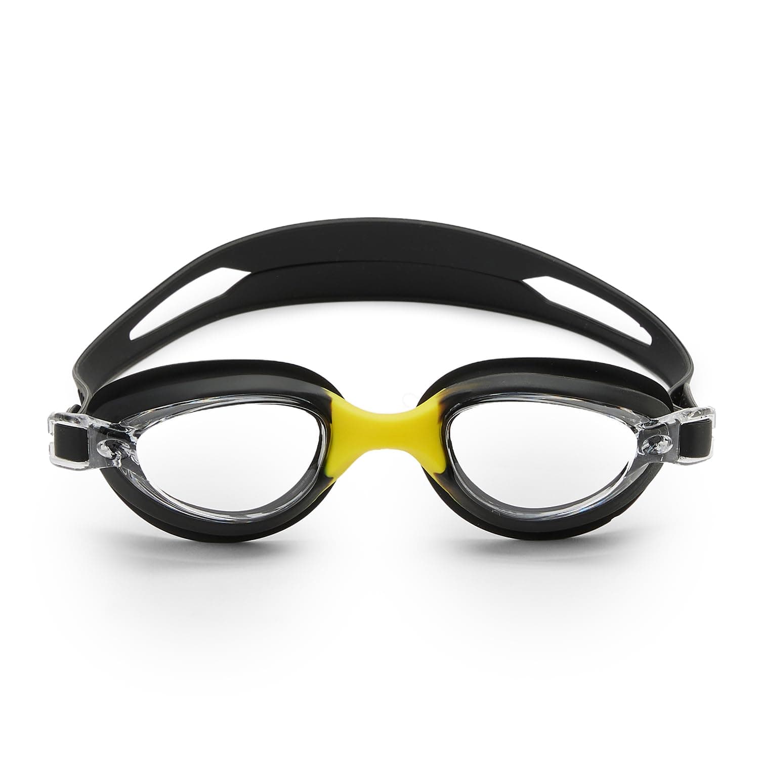 Boldfit Swimming Goggles for Men & Women with Adjustable Strap Anti Fog Goggles for Swimming Men Swimming Goggles for Women Air Tight Swim Goggles UV Protection Training Swim Goggles - BlackYellow