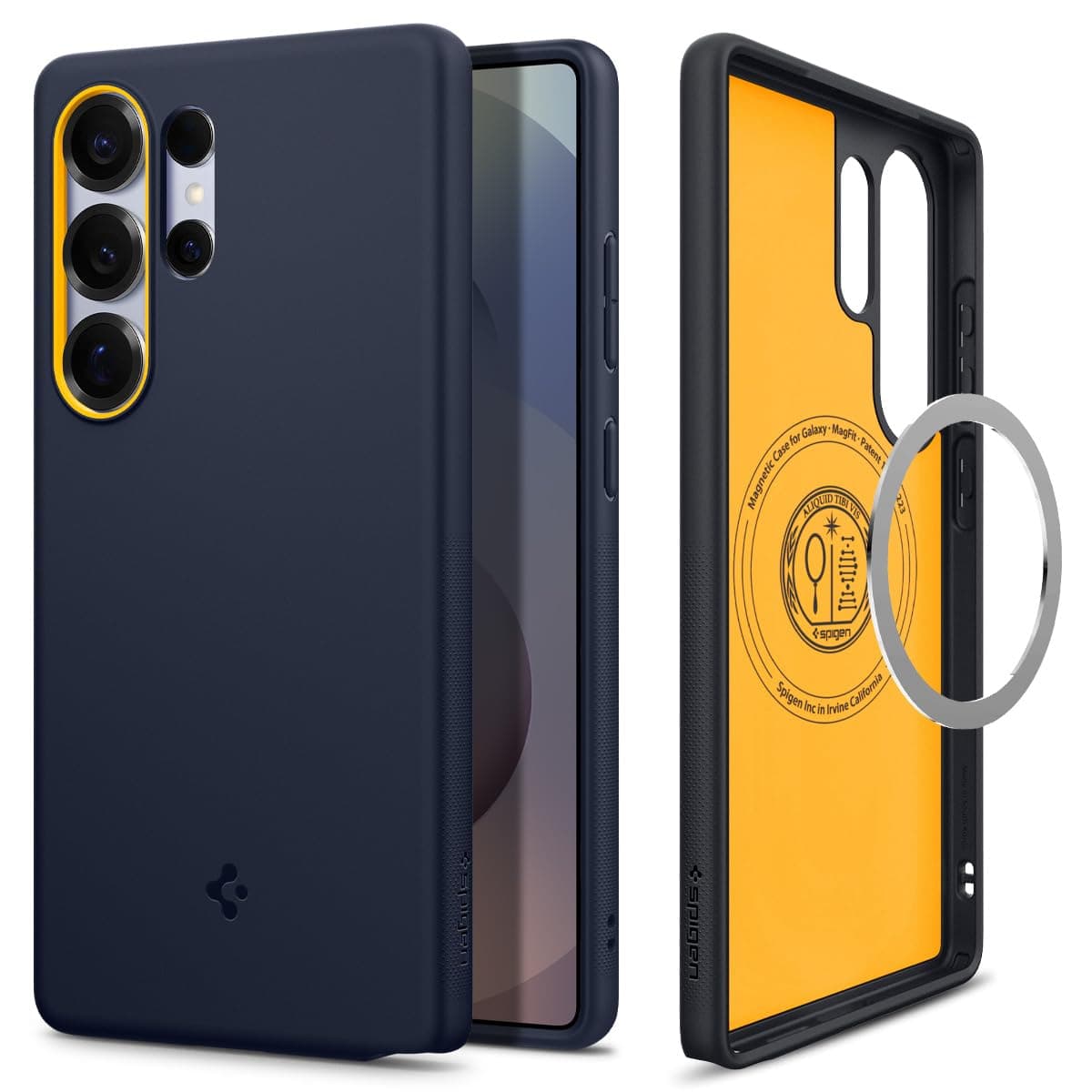 Spigen Nano Pop MagFit | Samsung Galaxy S25 Ultra Case [MagSafe] [Air Cushion Protection] Galaxy S25 Ultra Back Cover | TPU+PC - Blueberry Navy
