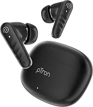 pTron Bassbuds Spark in-Ear TWS Earbuds with Stereo Sound, 40Hrs Playtime, Stereo Calls, Bluetooth V5.3 Headphones with Quick Pairing, Touch Control, Voice Assistant, Type C Charging & IPX5 (Black)