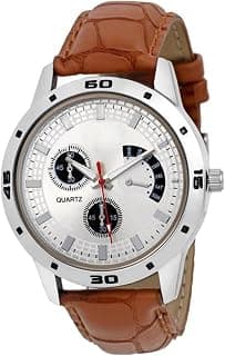 Watch City Watch for Men and Boys Quartz Movement Multicolour Dial Leather Belt, Casual, Club Watches for Man's and Boy's Valentine Day Gift for Boy Friends, Husband, Gentlemen