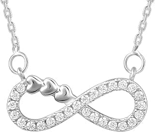 GIVA 925 Silver Infinity Heart Necklace |Gifts for Girlfriend, Gifts for Women & Girls| With Certificate of Authenticity and 925 Stamp | 6 Month Warranty