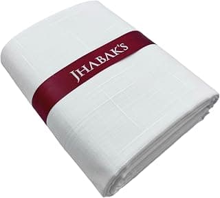 JHABAK'S Unstitched Cotton Linen Blend Self Design Fabric