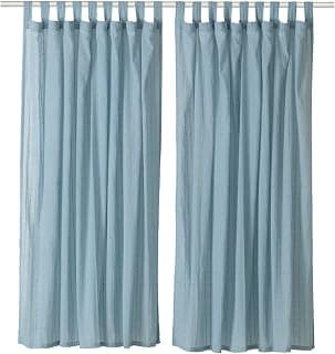 Ikea Little Loved Corner Matilda Sheer Curtains, Window Curtains, Sheer Curtain for Living Room,1 Pair, Blue