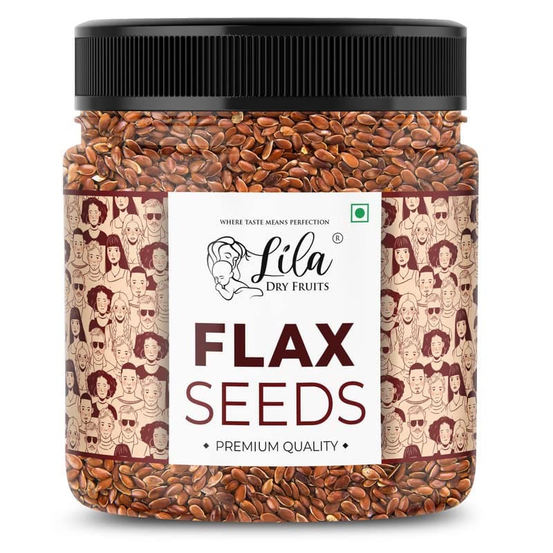 LILA DRY FRUITS Flax Seeds 250 gms | Fibre Rich Raw Unroasted Flax Seed for Hair Growth | Diet Food for Weight Management | Alsi Seeds for Eating | Avise Ginjalu Seeds Perfect for Gifting