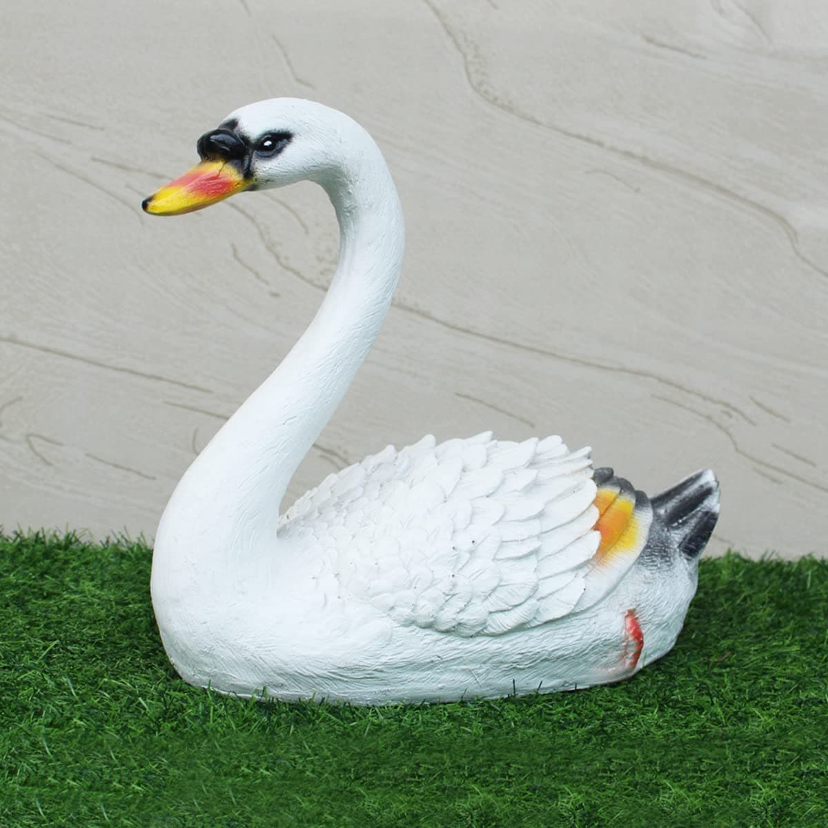 The Decorshed Swan Statue Sculptures Showpieces for Garden Decoration - Art Figurine for Home Living Room Decorative,Garden Animals [ White Swan ]