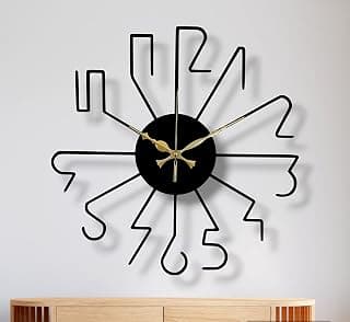 Arabs Designer Metal Wall Clock for Living Room | Latest Antique Stylish Fancy Decorative Big Size Wall Watch for Bedroom, Office, Kitchen, Dining, Hall and Décor