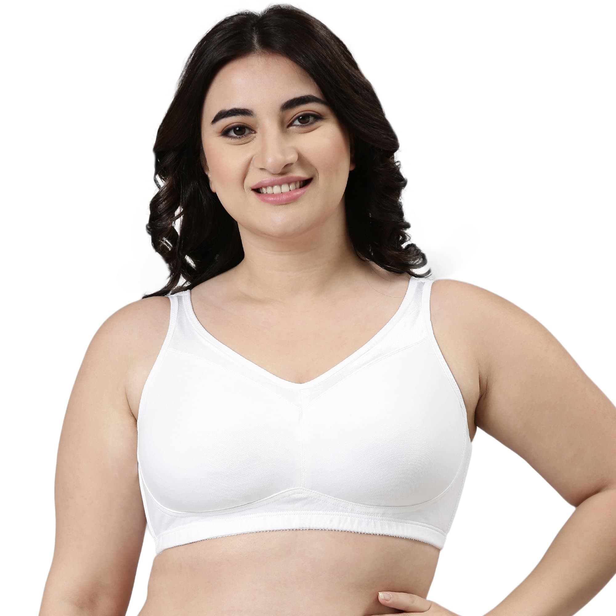 Enamor Full Support Super Lift Women's Cotton Everyday Minimizer Bra - Non Padded, Wirefree, Full Coverage - A112 (Available in Plus Sizes)