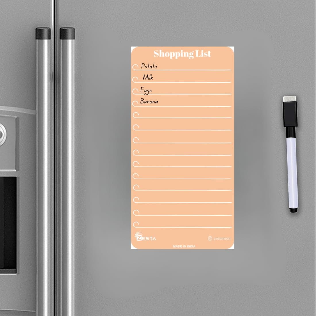 Zesta Vinyl Magnetic Planner for Fridge | Cute Weekly Planner/Meal Planner with Marker | Rewritable Magnetic White Board for Fridge (Harry Potter 11X11 Inches) (Pastel Red)