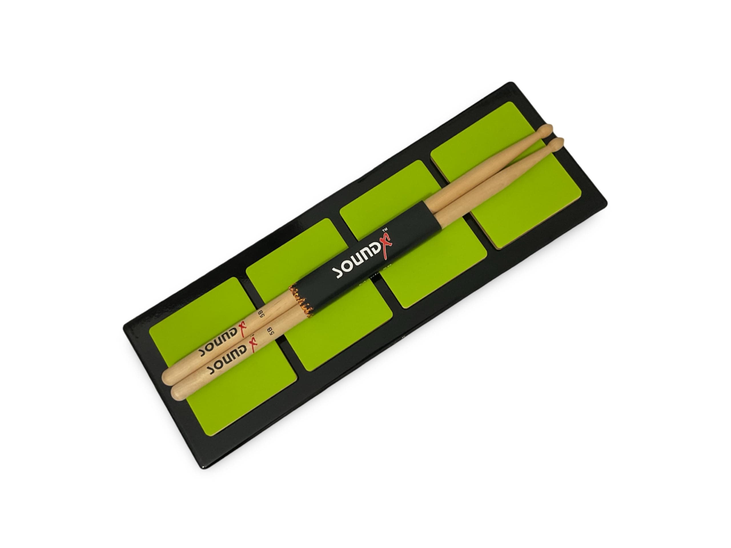 Rhythm Pro Practice Pad 4 – For Octapad & Drum Practice With Drumstick Pair The perfect tool for drummers and percussionists,Super Bounce Silicone Rubber,Made In India,Multicolour. (GREEN)