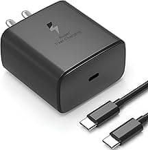 45W GaN Type- C Super Fast Charger Compatible with Samsung Galaxy S26/S25/S24/S23/S22/S21/S20(Ultra/Plus/Fe),A56/A55/A35/M56/M35/M16 (S,M,F,Z,A)...All Series & Other Devices