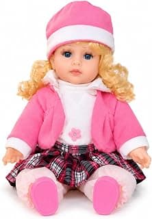 Singing Song & Poem Baby Girl Doll – 40 cm Big Size with Sound & Musical Plush Soft Clothing Doll for Kids & Toddlers | Gift Toy for 1-5 Year Old Girls | Color & Dress May Vary