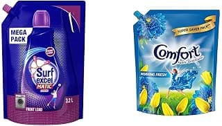 Surf Excel Matic Front Load Liquid Detergent 3.2L Refill & COMFORT POUCH 2L