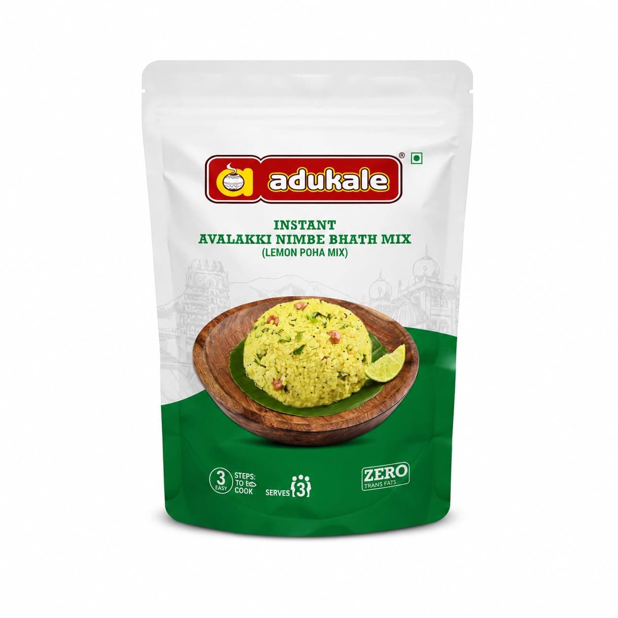Adukale Lemon Poha Mix/Avalakki Bisi Nimbe Bhath Mix, 250g