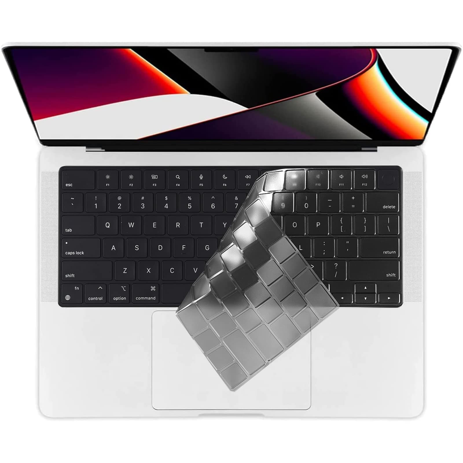 EooCoo Keyboard Cover Protector Skin for 2026 2025-2021 M5 M4 M3 M2 M1 MacBook Air 13.6/15 A3240 A2681 A3113 A3241 A3114 A2941,Pro 14/16 A3434 A3112 A3185 A3401 A2918 A2442 A2485 Ultra Thin-TPU Tinted