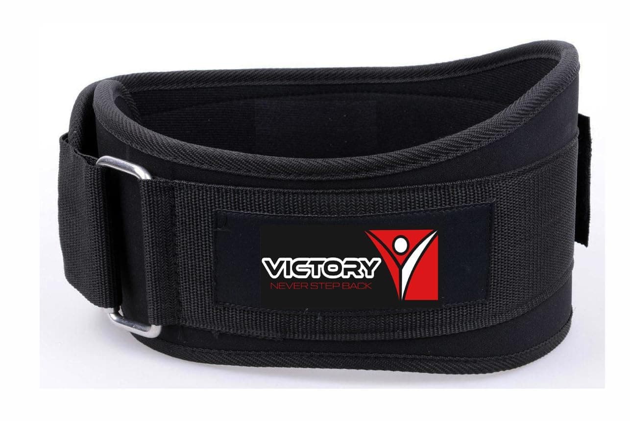 VICTORY 4’’ Inch Wide Weightlifting Gym Belt Back Support & Abdomen Support Belt Gym Fitness Exercise Power Lifting Squat Gym Belt for Men and Women