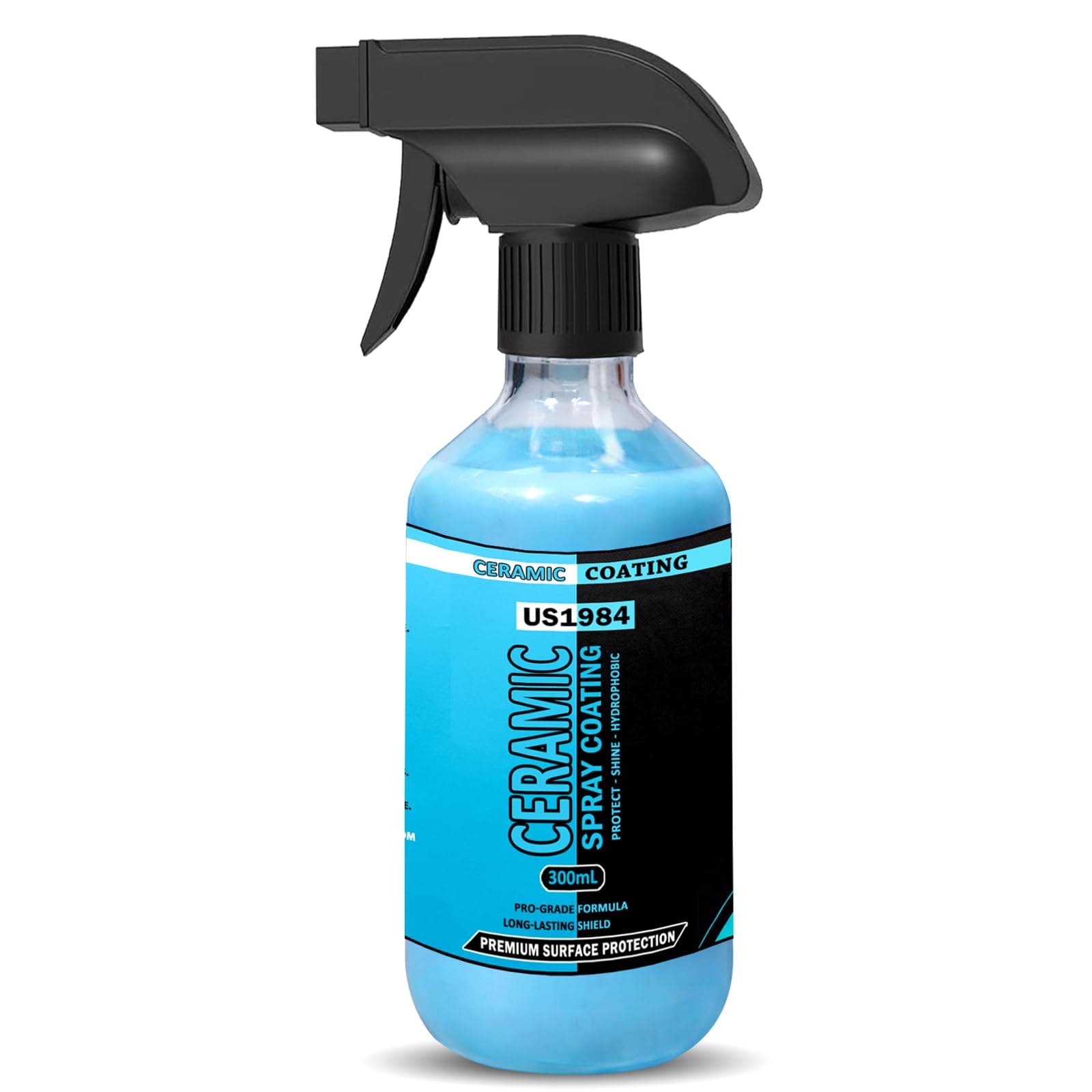 US1984 Instant Ceramic Coating Spray for Car & Bike, 300ML Easy to Apply, Just Spray and Wipe, Super Hydrophobic, High Gloss Finish with UV Shield, Easy DIY Protects Paint & Shine like New Car