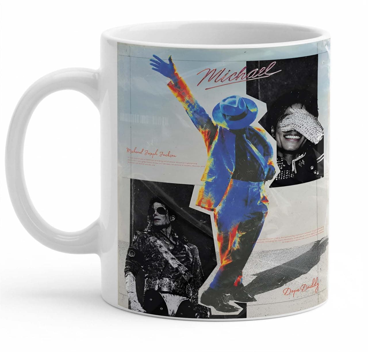 Firox X Coffee Mug, 'Michael Jackson Pop Legend' - 330 ml - Artistic Printed Cup Featuring Iconic Pop Star Tribute Collage