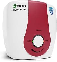AO Smith SGS-GREEN SERIES-010 Storage 10 Litre Water Heater (Geyser) | 33% Faster Heating | Save on Energy Bills with BEE 5 Star Rating | Enhanced Durability with Blue Diamond Tank Coating | ABS Body