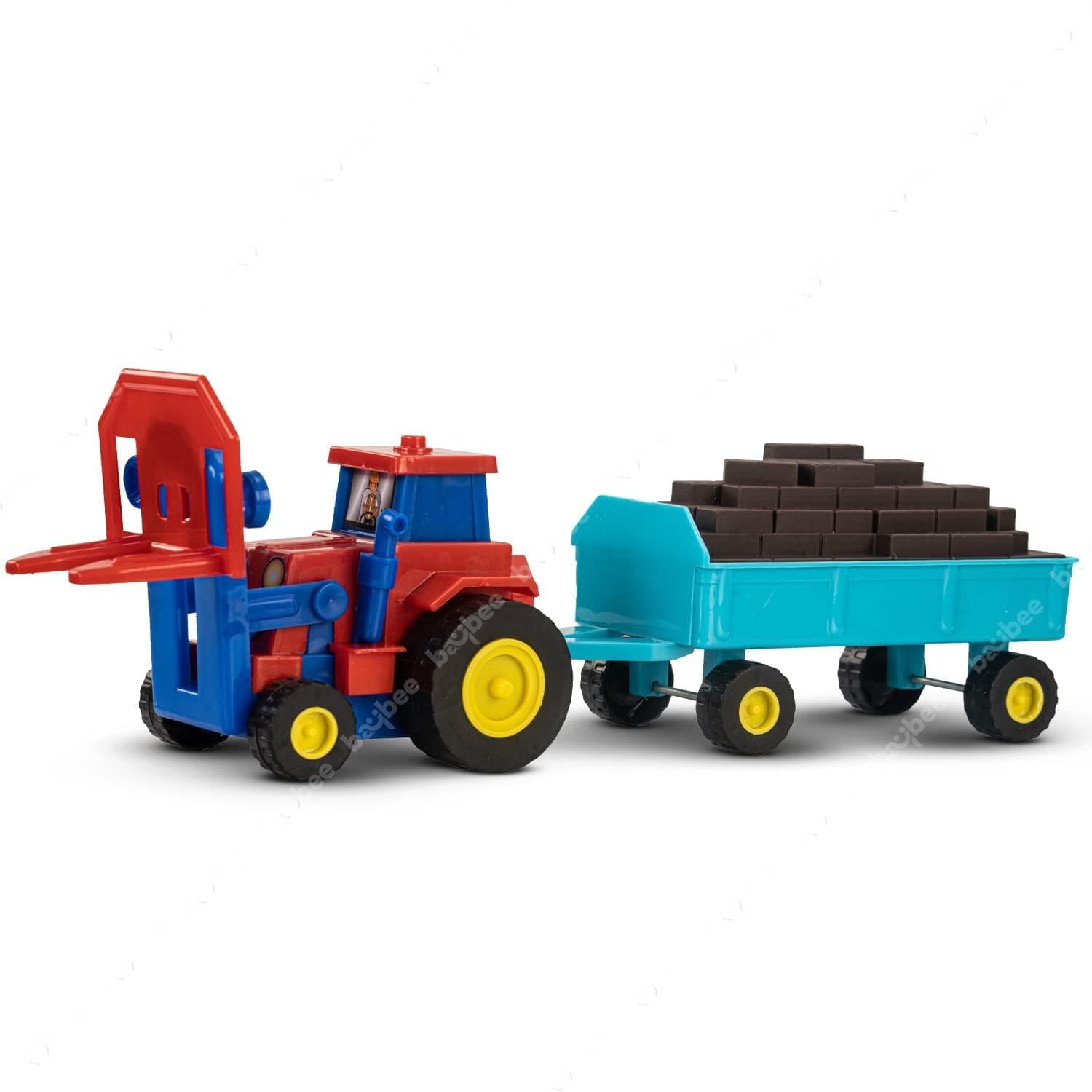 BAYBEE Friction Power Tractor Toy for Kids, Push-and-Go Toys | Construction Toys for Kids 3-5 Years | Fun, Durable & Interactive Tractor